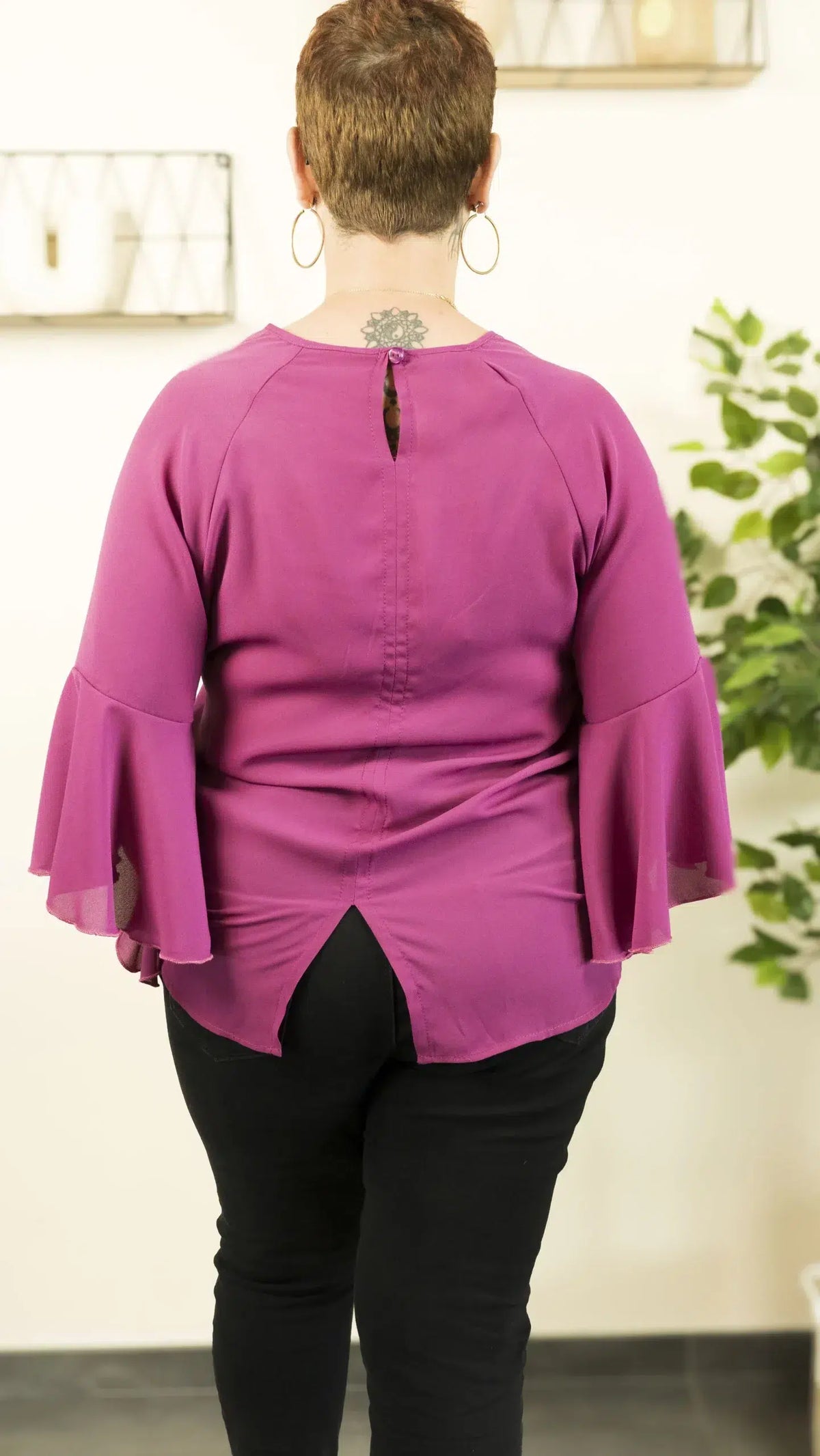 Blouse mousseline LORA – vêtement grande taille femme Harmonist'yle