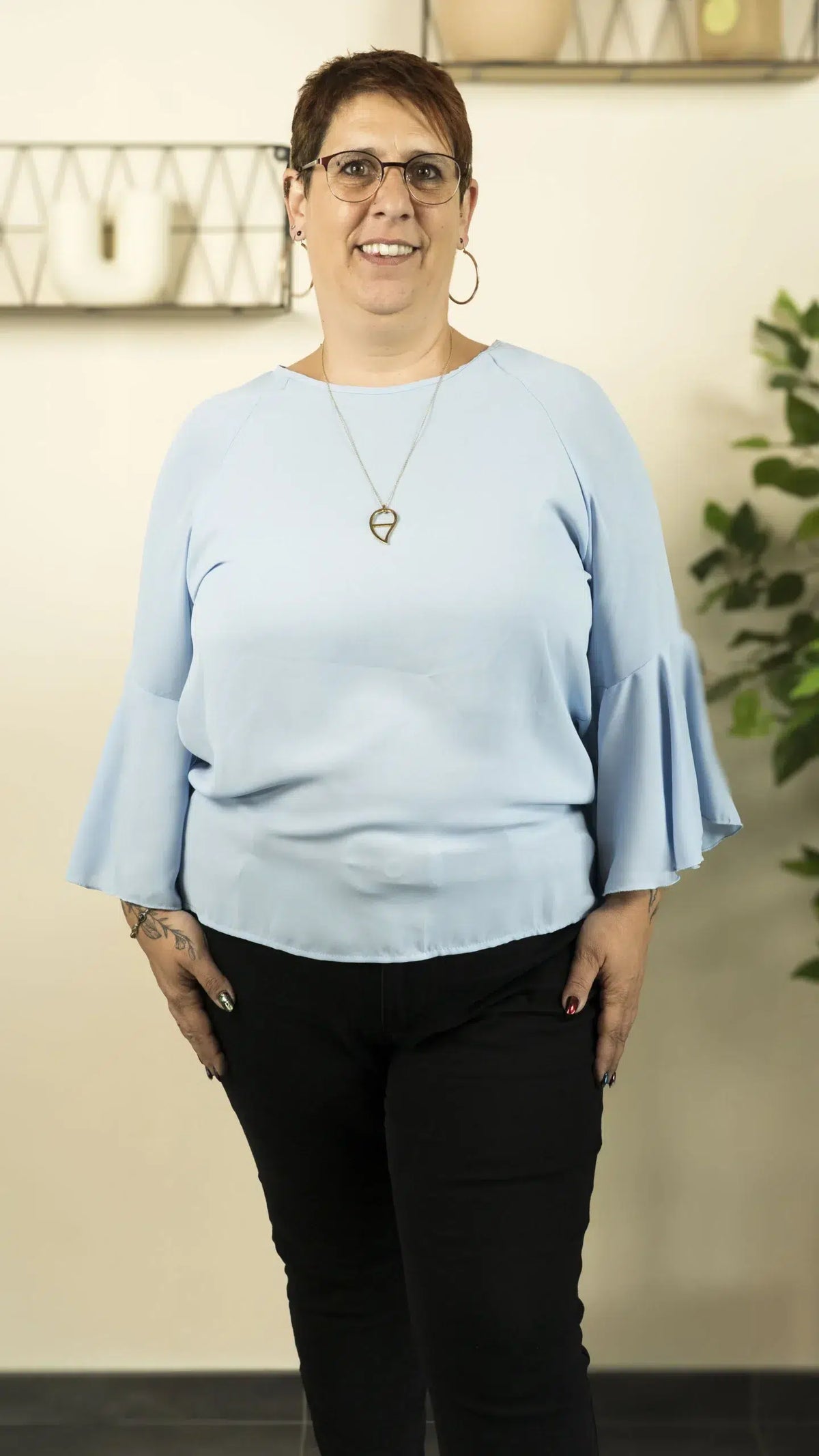 Blouse mousseline LORA – vêtement grande taille femme Harmonist'yle