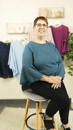 Blouse mousseline LORA – vêtement grande taille femme Harmonist'yle