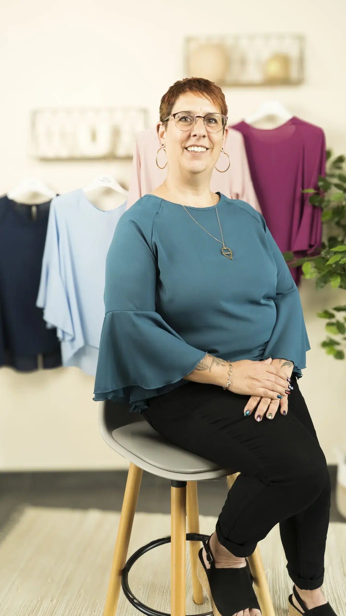 Blouse mousseline LORA – vêtement grande taille femme Harmonist'yle
