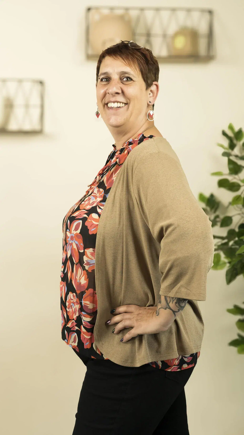 Gilet court OLIA – vêtement grande taille femme Harmonist'yle