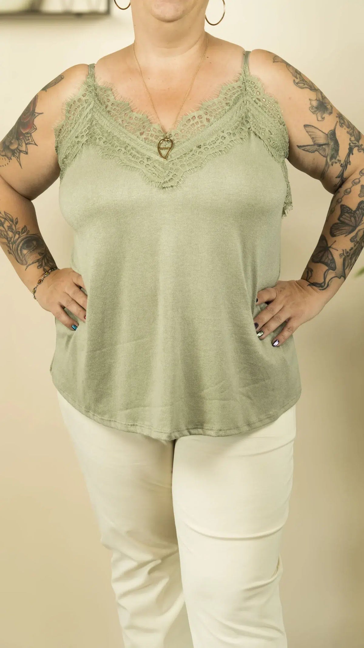 Débardeur dentelle ANYA – vêtement grande taille femme Harmonist'yle
