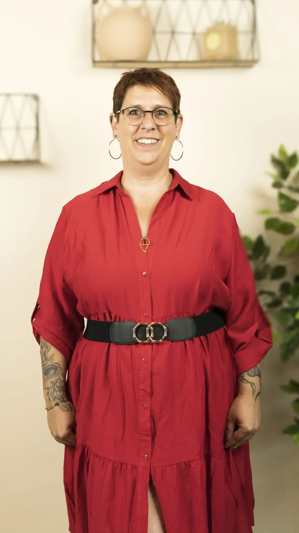 Robe chemise NAYA – vêtement grande taille femme Harmonist'yle