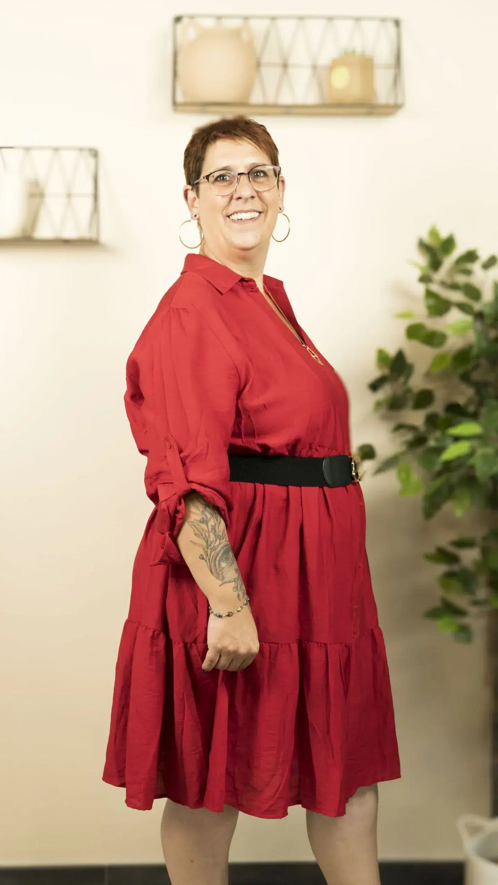 Robe chemise NAYA – vêtement grande taille femme Harmonist'yle