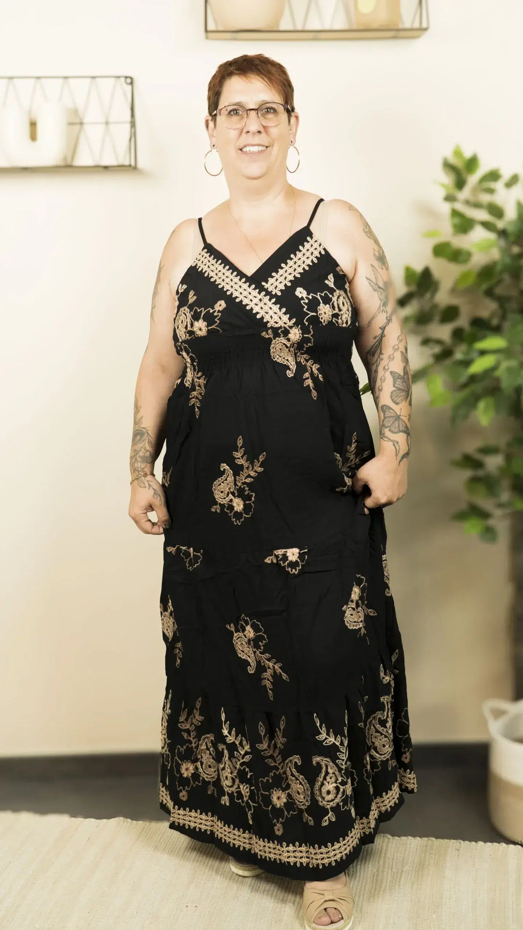 Robe à bretelles ZOÉ – vêtement grande taille femme Harmonist'yle
