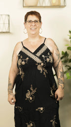 Robe à bretelles ZOÉ – vêtement grande taille femme Harmonist'yle