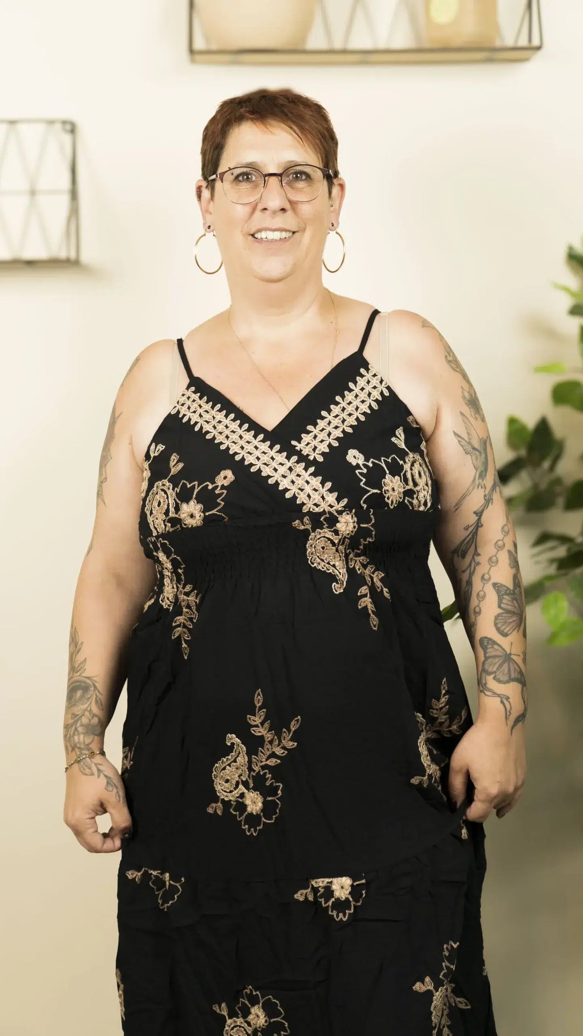 Robe à bretelles ZOÉ – vêtement grande taille femme Harmonist'yle