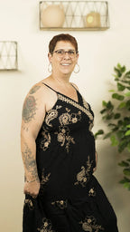 Robe à bretelles ZOÉ – vêtement grande taille femme Harmonist'yle