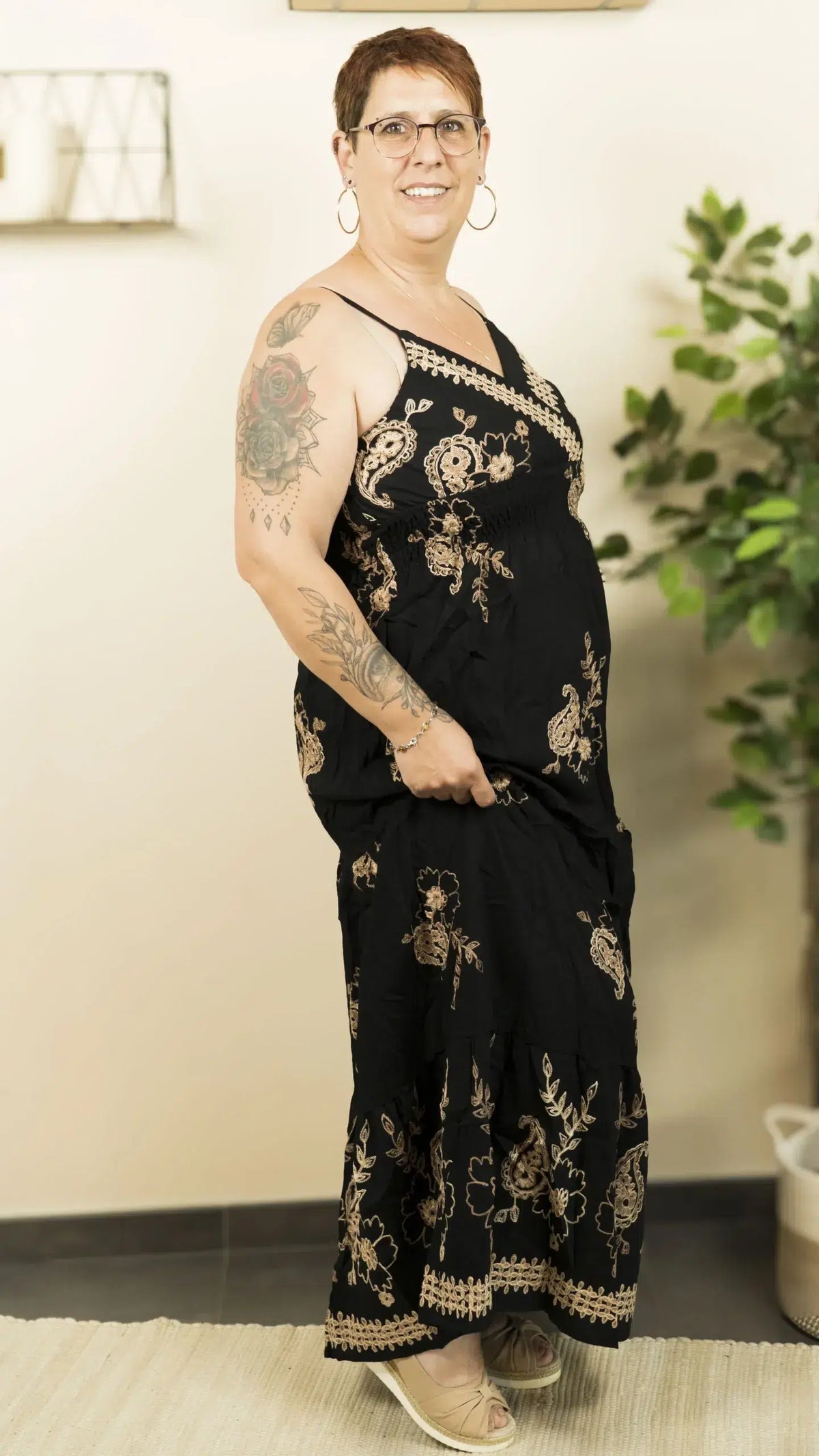 Robe à bretelles ZOÉ – vêtement grande taille femme Harmonist'yle
