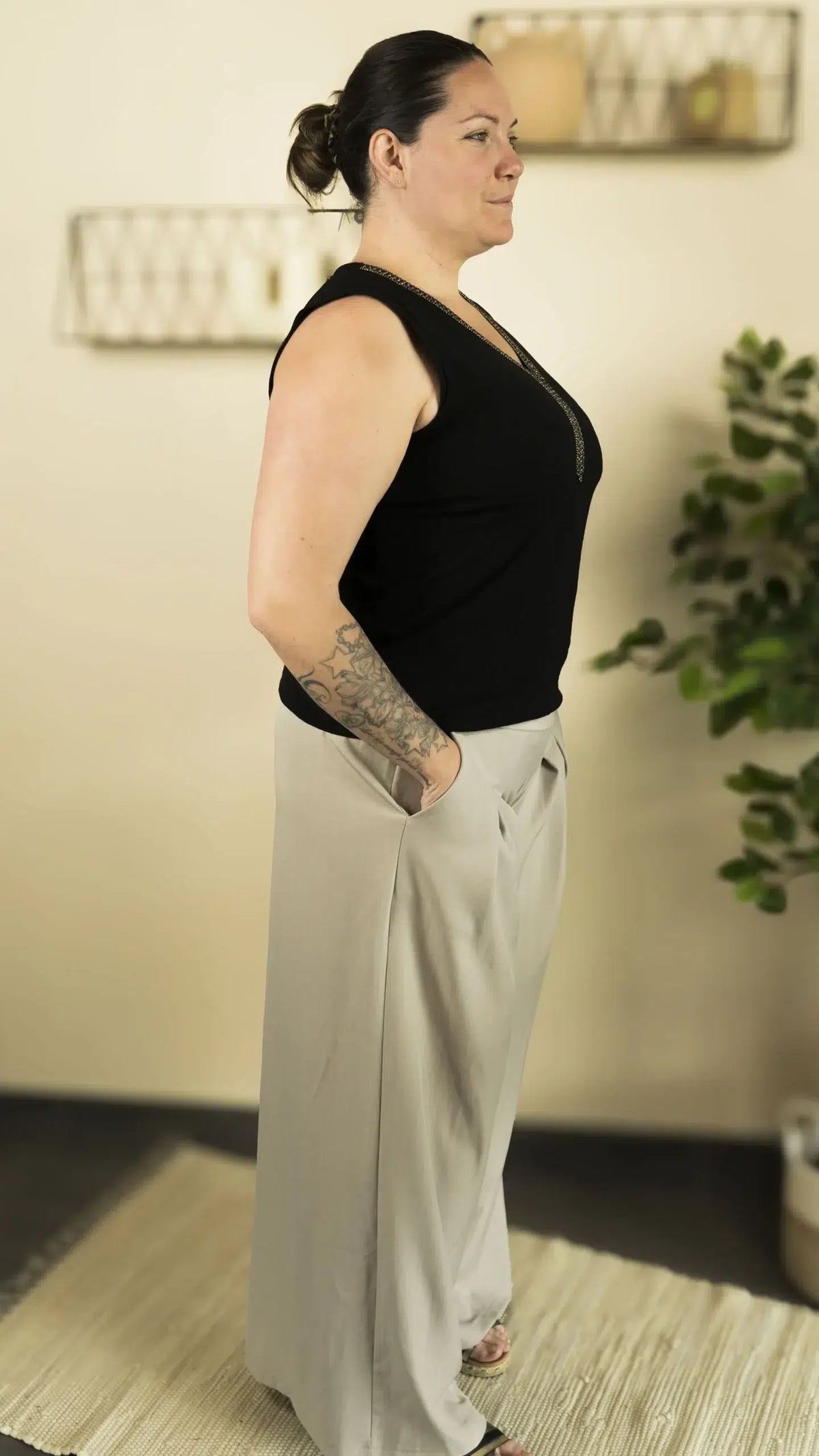 Pantalon large DIVA – vêtement grande taille femme Harmonist'yle