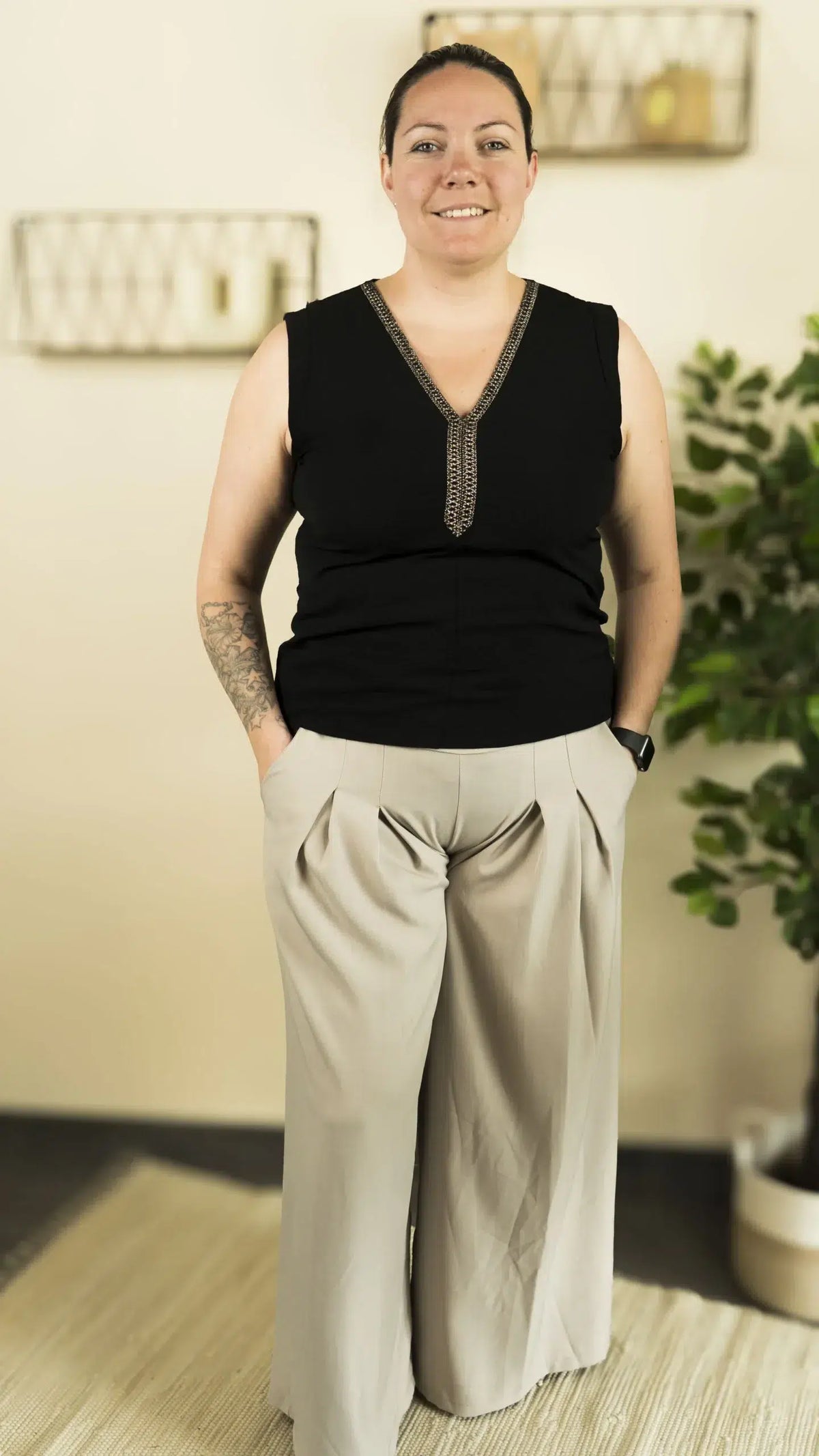 Pantalon large DIVA – vêtement grande taille femme Harmonist'yle