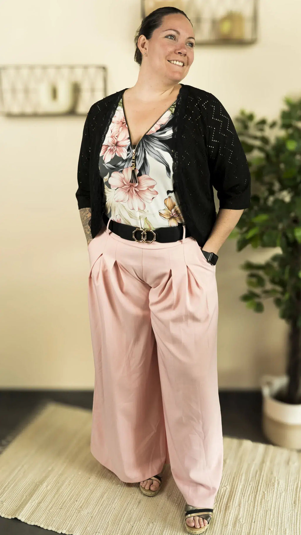 Pantalon large DIVA – vêtement grande taille femme Harmonist'yle