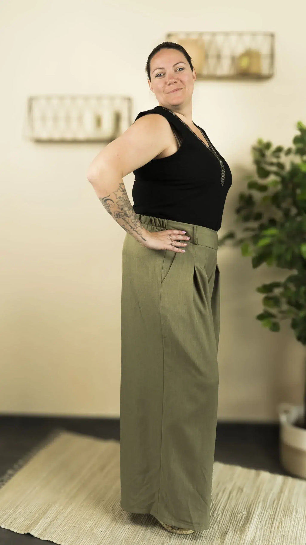 Pantalon large DIVA – vêtement grande taille femme Harmonist'yle