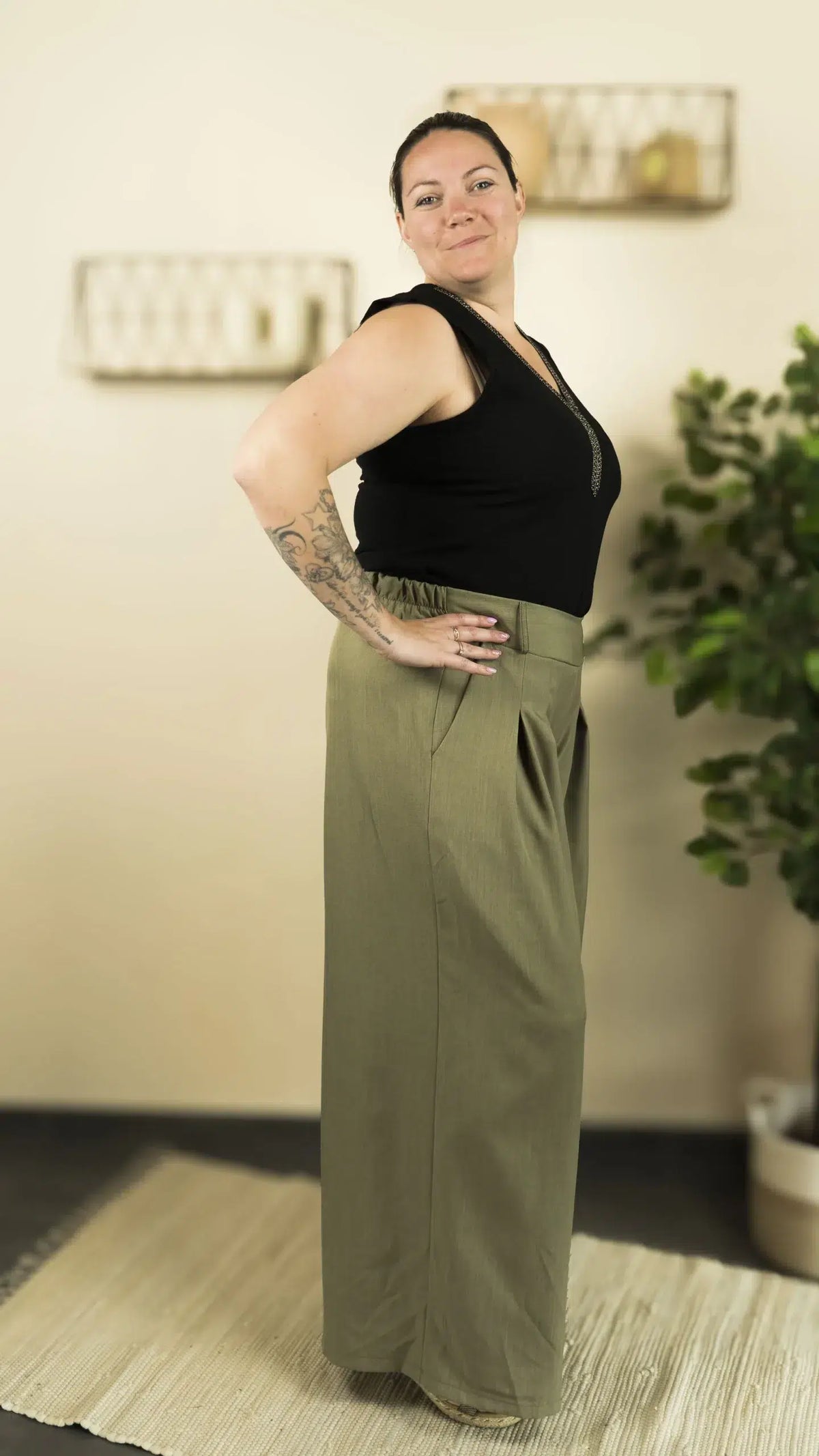 Pantalon large DIVA – vêtement grande taille femme Harmonist'yle