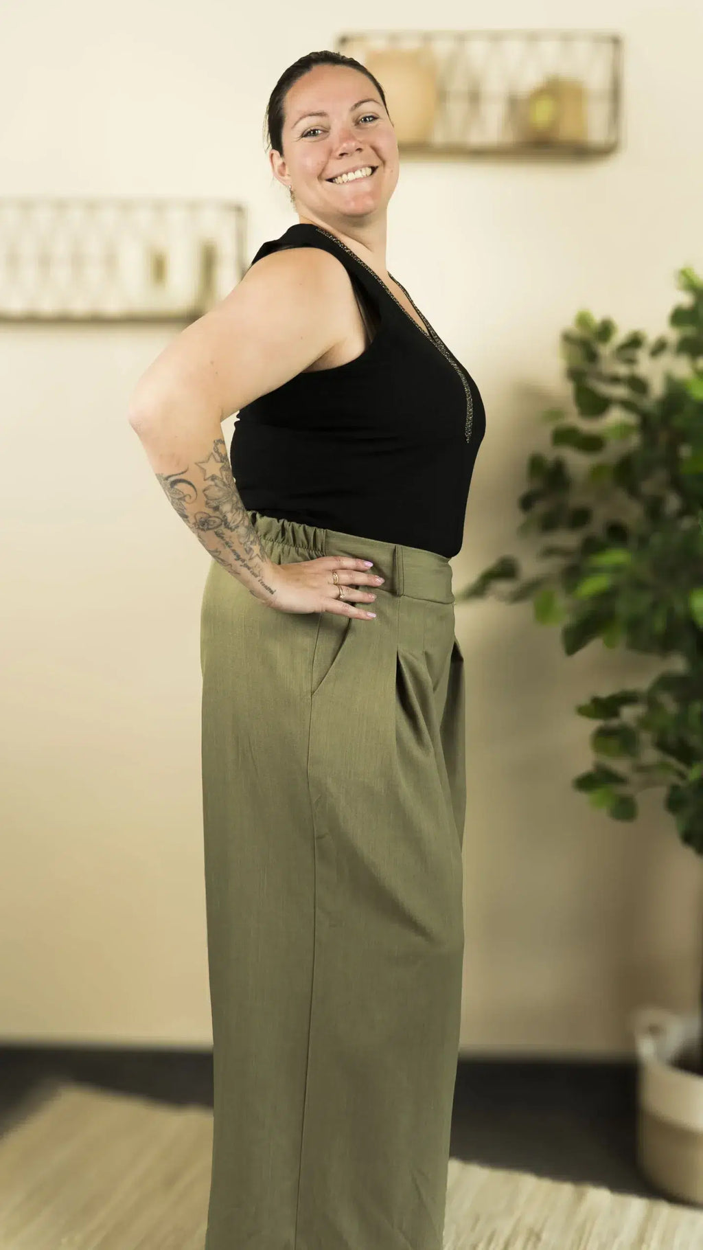 Pantalon large DIVA – vêtement grande taille femme Harmonist'yle