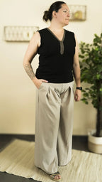 Pantalon large DIVA – vêtement grande taille femme Harmonist'yle