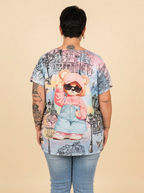 T-shirt imprimé ANNA – modèle 3 – vêtement grande taille femme Harmonist'yle