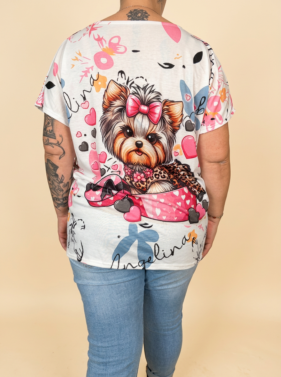 T-shirt imprimé ANNA – modèle 4 – vêtement grande taille femme Harmonist'yle