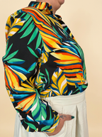 Chemise ALMA verte – vêtement grande taille femme Harmonist'yle