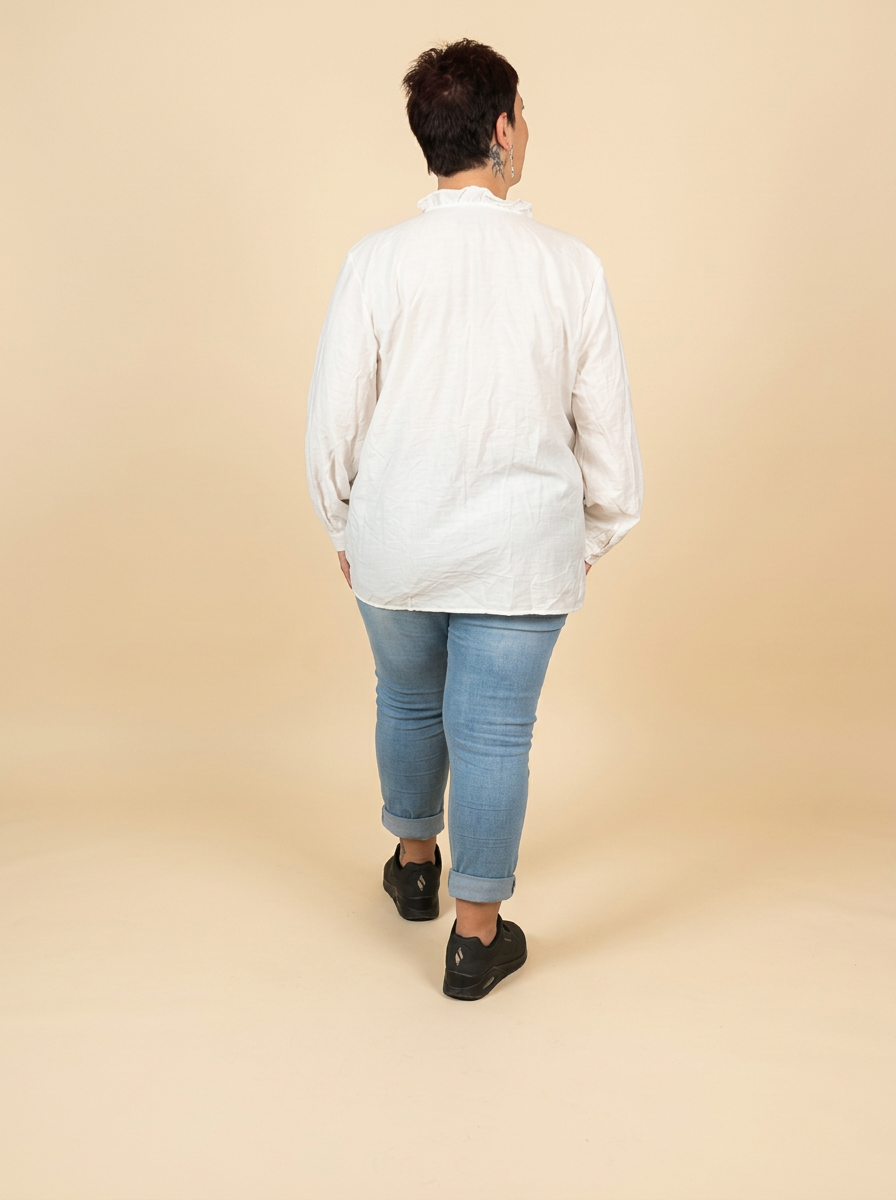 Blouse SANA col victorien – vêtement grande taille femme Harmonist'yle