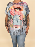 T-shirt imprimé ANNA – modèle 3 – vêtement grande taille femme Harmonist'yle