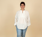 Blouse SANA col victorien – vêtement grande taille femme Harmonist'yle
