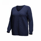 Pull col V WOOLIA – vêtement grande taille femme Harmonist'yle