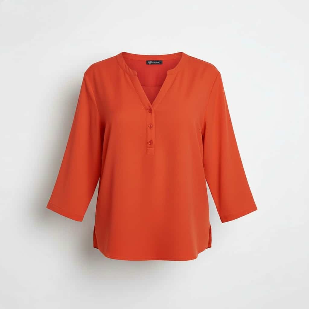 Blouse PURE col V – vêtement grande taille femme Harmonist'yle