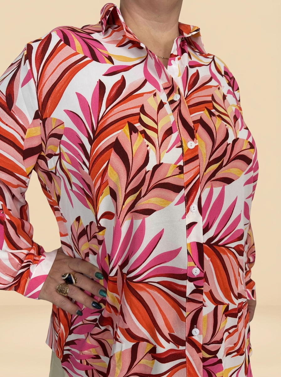 Chemise ALMA verte – vêtement grande taille femme Harmonist'yle