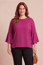 Blouse LORA fuchsia – mode grande taille femme