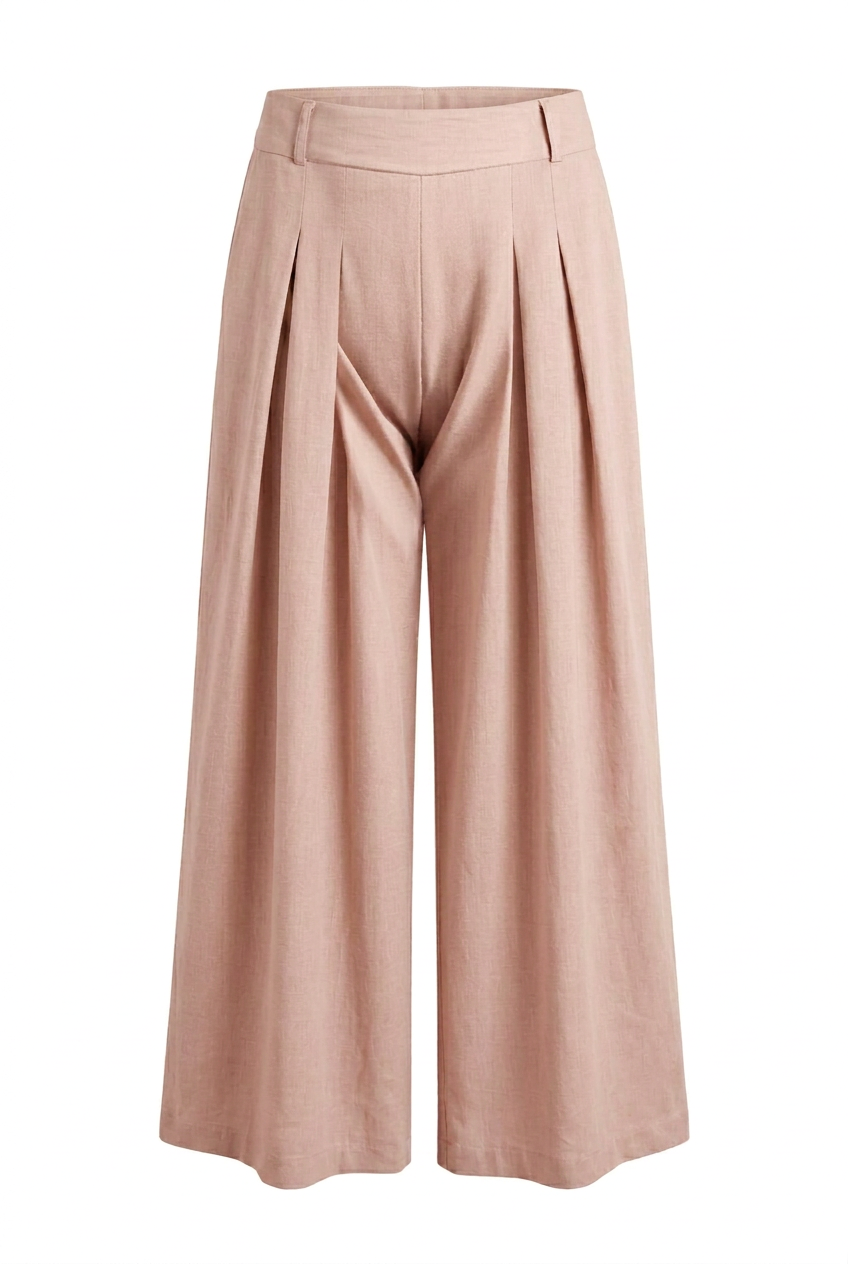 Pantalon large DIVA rose, vue produit seule – mode grande taille femme