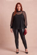 Ensemble DIANA avec ROCKA, escarpins et sac rouge cerise – mode grande taille femme