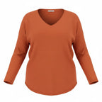 Pull col V VERA – vêtement grande taille femme Harmonist'yle