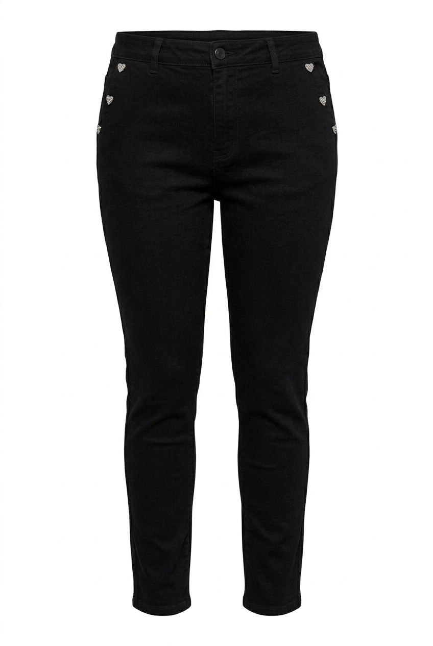 Jean LILA noir, vue produit seule – mode grande taille femme