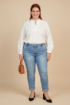 Look jean INES de face – mode grande taille femme