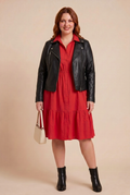 NAYA rouge avec REBEL noir – mode grande taille femme