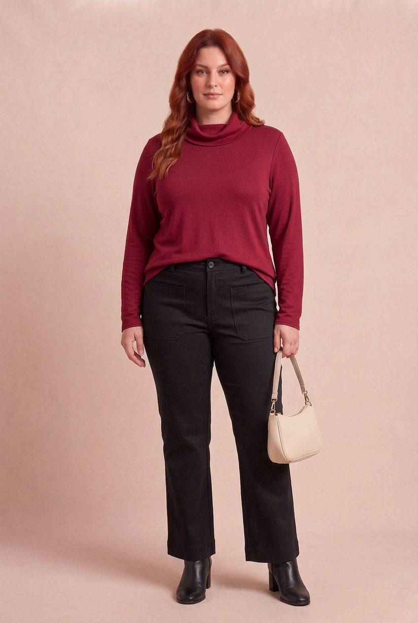 NOEMIE bordeaux avec WINTERA – mode grande taille femme