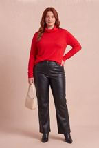 NOEMIE rouge avec BLACKY – mode grande taille femme