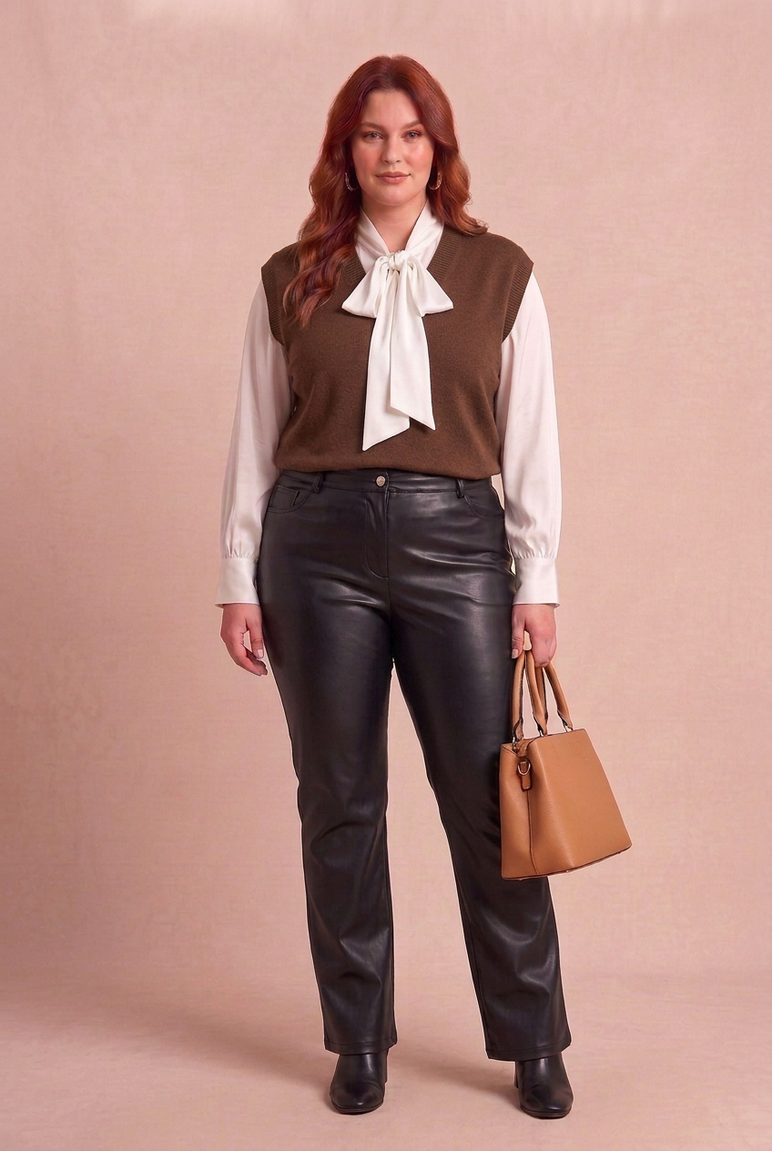 NOVA marron avec CHARLINE blanche et BLACKY – mode grande taille femme