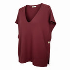 Pull sans manches col V MILA – vêtement grande taille femme Harmonist'yle
