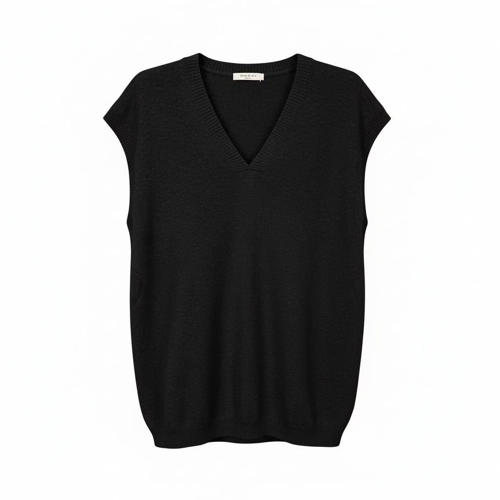 Pull débardeur NOVA col V – vêtement grande taille femme Harmonist'yle