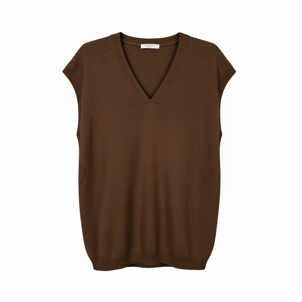 Pull débardeur NOVA col V – vêtement grande taille femme Harmonist'yle