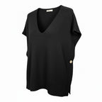 Pull sans manches col V MILA – vêtement grande taille femme Harmonist'yle