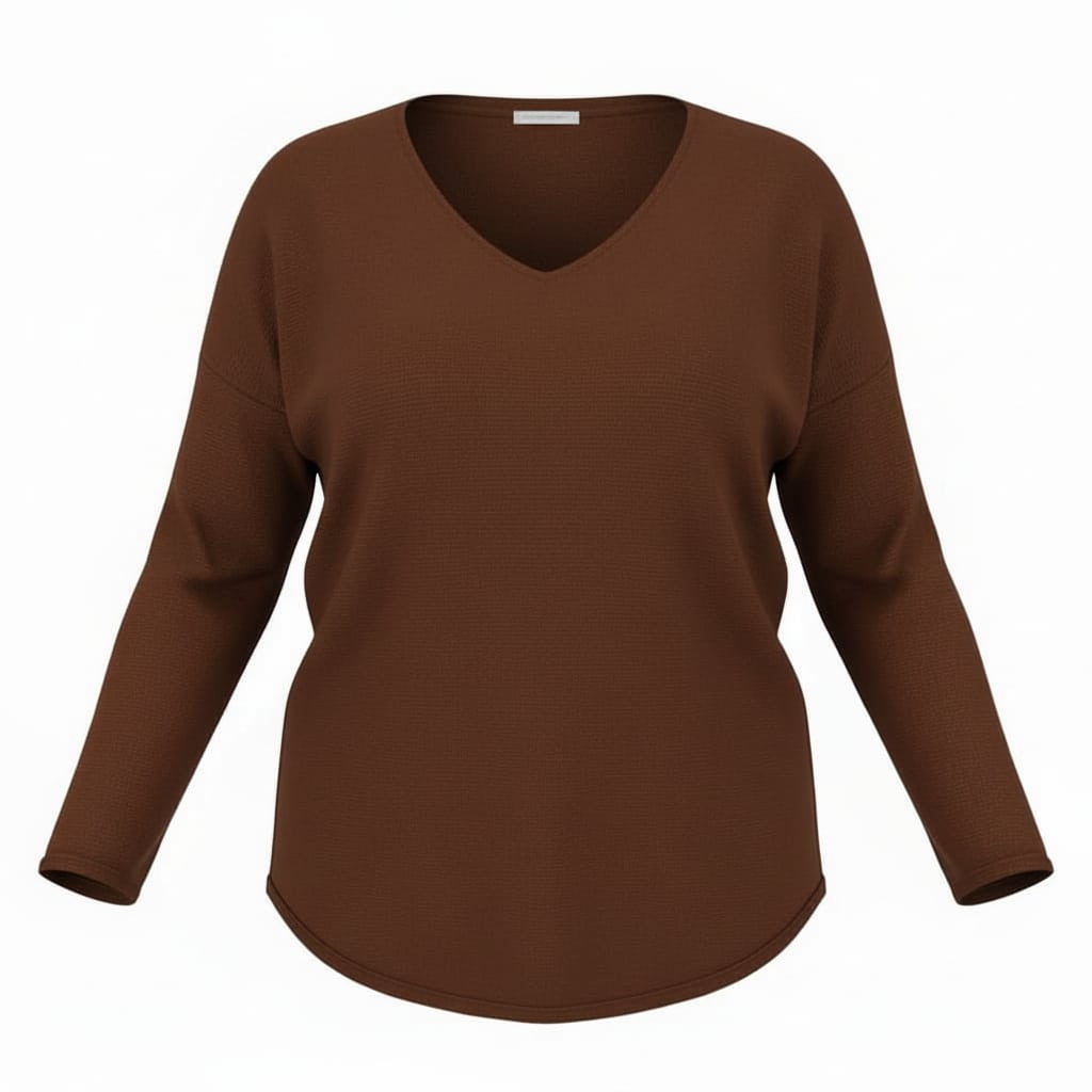 Pull col V VERA – vêtement grande taille femme Harmonist'yle