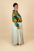 Chemise ALMA verte – vêtement grande taille femme Harmonist'yle
