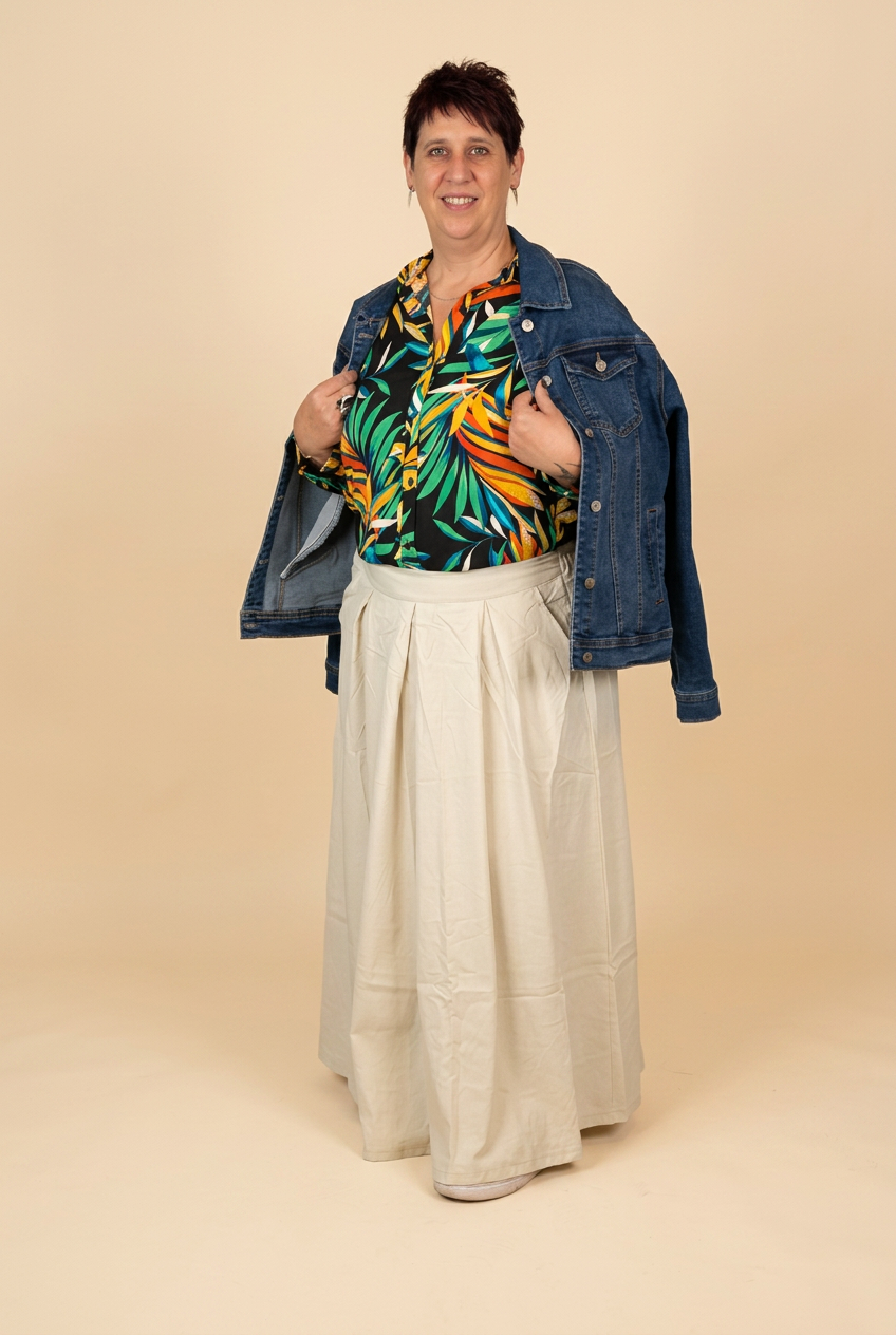Chemise ALMA verte – vêtement grande taille femme Harmonist'yle