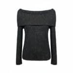 Pull col bateau CLARA – effet pailleté grande taille femme - Harmonistyle