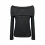 Pull col bateau CLARA – effet pailleté grande taille femme - Harmonistyle
