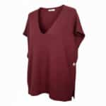 Pull sans manche col V boutonné MILA grande taille femme - Harmonistyle