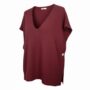 Pull sans manche col V boutonné MILA grande taille femme - Harmonistyle
